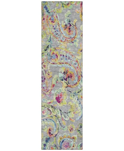 Addison Chantille Acn834 2'3"x7'6" Runner Area Rug In Gray