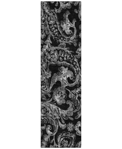 Addison Chantille Acn835 2'3"x7'6" Runner Area Rug In Black
