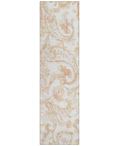 Addison Chantille Acn835 2'3"x7'6" Runner Area Rug In Coral
