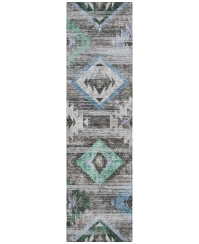 Addison Chantille Acn836 2'3"x7'6" Runner Area Rug In Brown