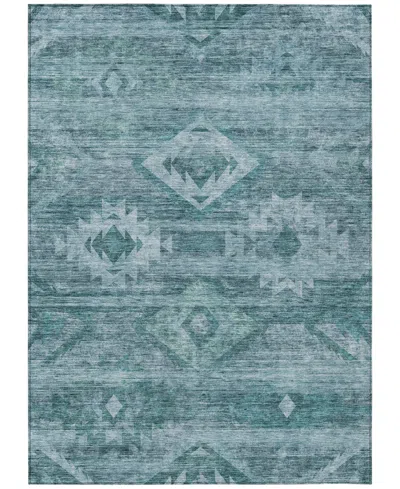 Addison Chantille Machine Washable Acn837 9'x12' Area Rug In Teal