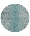 Addison Chantille Acn840 8' Round Area Rug In Teal