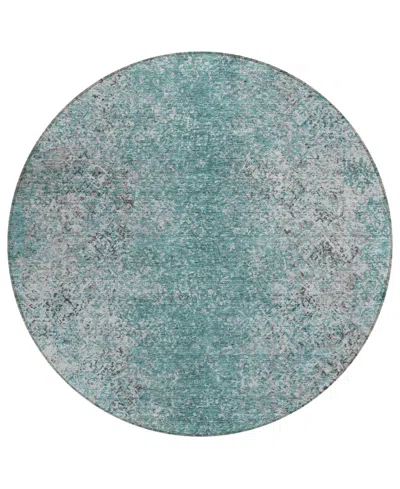 Addison Chantille Acn840 8' Round Area Rug In Teal
