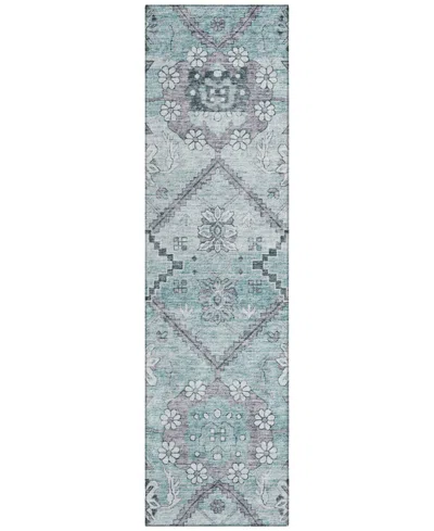 Addison Chantille Acn841 2'3"x7'6" Runner Area Rug In Teal
