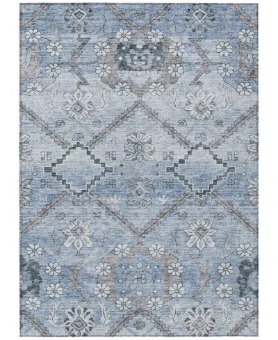 Addison Chantille Machine Washable Acn841 5'x7'6" Area Rug In Blue