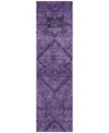 Addison Chantille Acn842 2'3"x7'6" Runner Area Rug In Eggplant