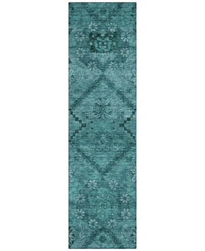 Addison Chantille Machine Washable Acn842 2'3"x7'6" Runner Area Rug In Teal