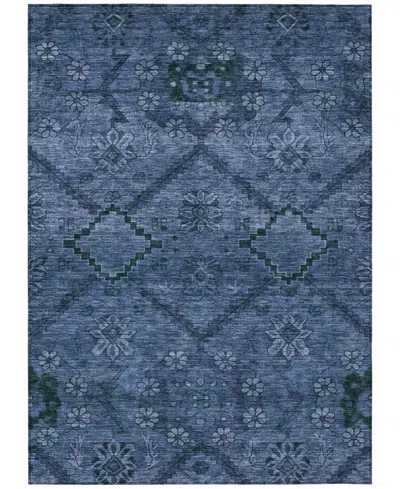 Addison Chantille Machine Washable Acn842 5'x7'6" Area Rug In Navy