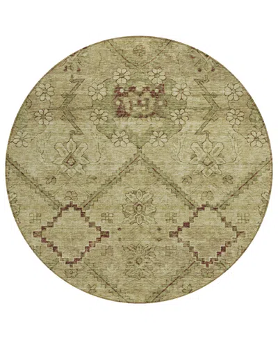 Addison Chantille Acn842 8' Round Area Rug In Brown