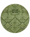 Addison Chantille Acn842 8' Round Area Rug In Olive
