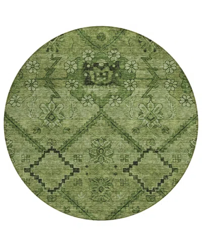 Addison Chantille Acn842 8' Round Area Rug In Olive
