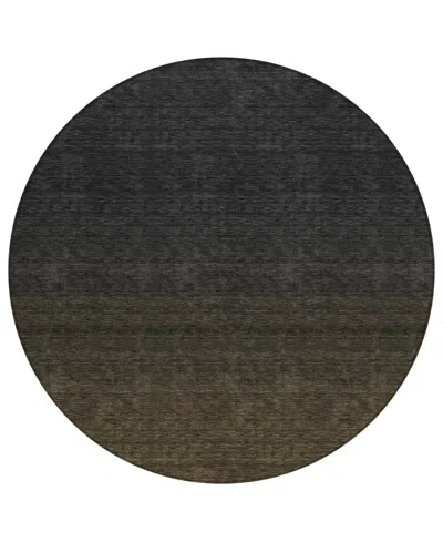 Addison Chantille Acn844 8' Round Area Rug In Chocolate
