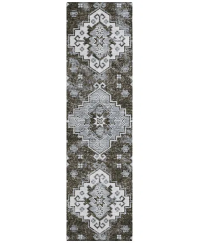Addison Chantille Acn846 2'3"x7'6" Runner Area Rug In Chocolate