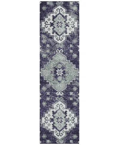 Addison Chantille Acn846 2'3"x7'6" Runner Area Rug In Purple