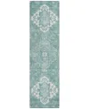 Addison Chantille Acn847 2'3"x7'6" Runner Area Rug In Aqua