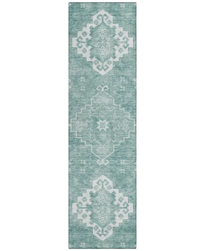 Addison Chantille Acn847 2'3"x7'6" Runner Area Rug In Aqua