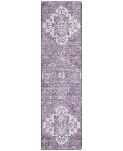 Addison Chantille Acn847 2'3"x7'6" Runner Area Rug In Lavender