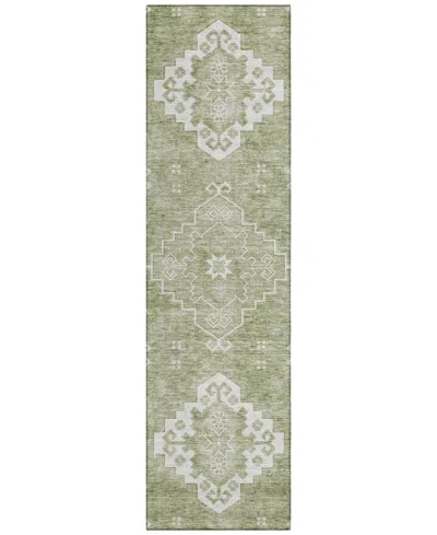 Addison Chantille Machine Washable Acn847 2'3"x7'6" Runner Area Rug In Sage