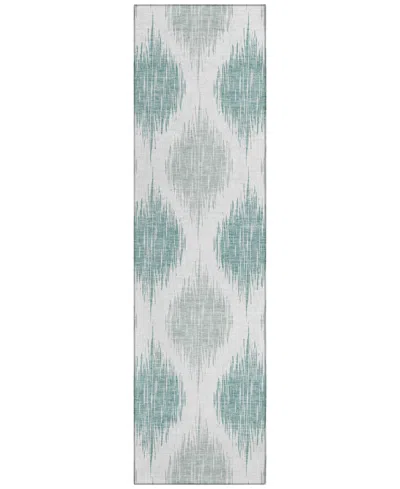 Addison Chantille Acn848 2'3"x7'6" Runner Area Rug In Aqua
