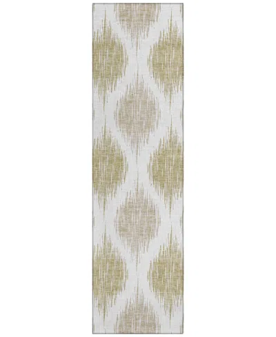 Addison Chantille Acn848 2'3"x7'6" Runner Area Rug In Gold