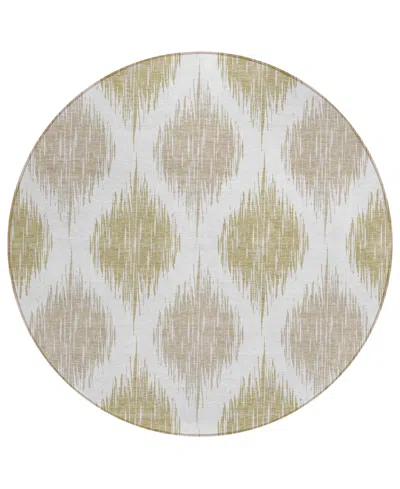 Addison Chantille Acn848 8' Round Area Rug In Gold