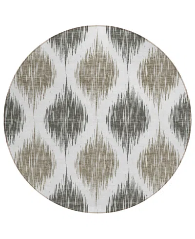 Addison Chantille Acn848 8' Round Area Rug In Taupe