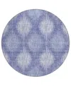 Addison Chantille Acn849 8' Round Area Rug In Denim