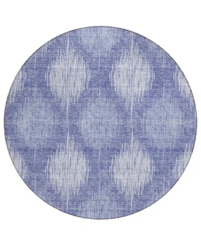 Addison Chantille Acn849 8' Round Area Rug In Denim
