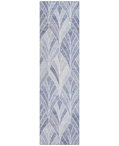 Addison Chantille Acn851 2'3"x7'6" Runner Area Rug In Denim
