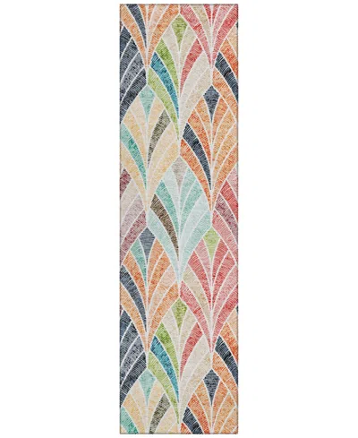 Addison Chantille Acn851 2'3"x7'6" Runner Area Rug In Orange