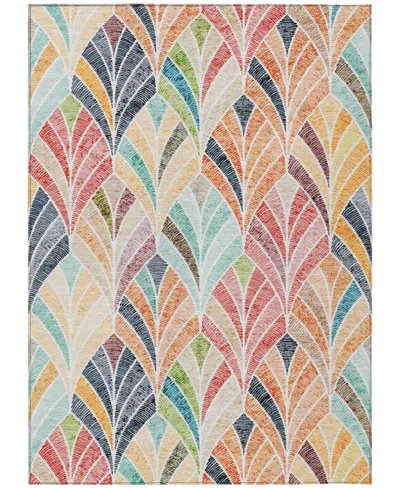 Addison Chantille Machine Washable Acn851 5'x7'6" Area Rug In Orange
