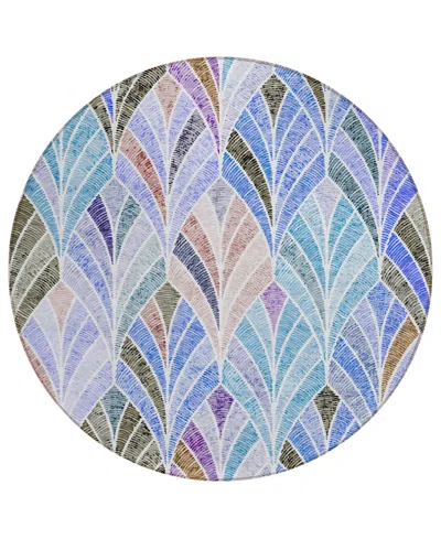 Addison Chantille Acn851 8' Round Area Rug In Blue