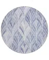 Addison Chantille Acn851 8' Round Area Rug In Denim