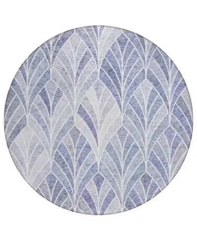 Addison Chantille Acn851 8' Round Area Rug In Denim