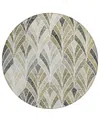 Addison Chantille Acn851 8'x8' Round Area Rug In Taupe