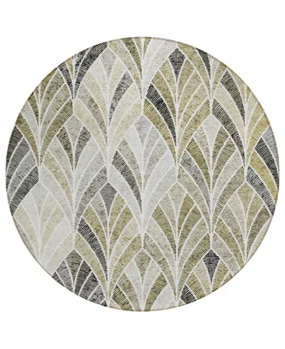 Addison Chantille Acn851 8'x8' Round Area Rug In Taupe