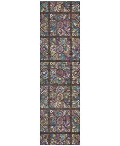 Addison Chantille Acn852 2'3"x7'6" Runner Area Rug In Chocolate