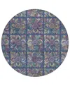 Addison Chantille Acn852 8'x8' Round Area Rug In Navy
