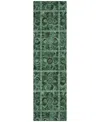 Addison Chantille Machine Washable Acn853 2'3"x7'6" Runner Area Rug In Green