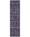 Addison Chantille Machine Washable Acn853 2'3"x7'6" Runner Area Rug In Purple