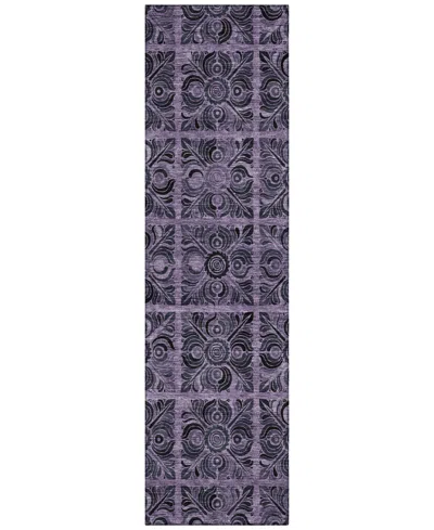Addison Chantille Machine Washable Acn853 2'3"x7'6" Runner Area Rug In Purple