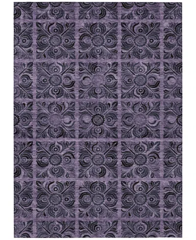 Addison Chantille Machine Washable Acn853 5'x7'6" Area Rug In Purple