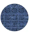 Addison Chantille Acn853 8'x8' Round Area Rug In Denim