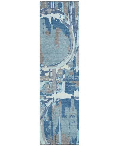 Addison Chantille Acn855 2'3"x7'6" Runner Area Rug In Blue