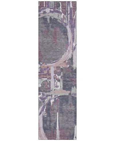Addison Chantille Acn855 2'3"x7'6" Runner Area Rug In Purple