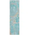 Addison Chantille Machine Washable Acn855 2'3"x7'6" Runner Area Rug In Teal