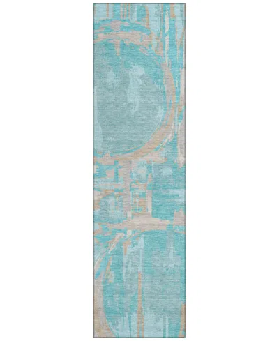 Addison Chantille Machine Washable Acn855 2'3"x7'6" Runner Area Rug In Teal