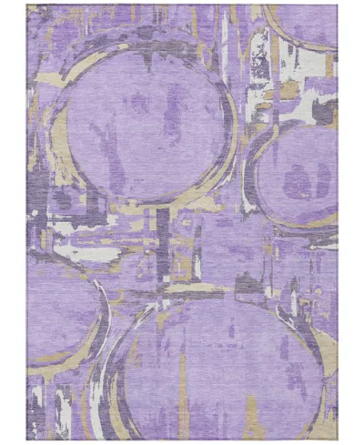 Addison Chantille Machine Washable Acn855 5'x7'6" Area Rug In Lavender