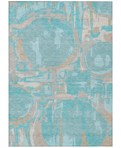 Addison Chantille Machine Washable Acn855 5'x7'6" Area Rug In Teal