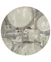 Addison Chantille Acn855 8'x8' Round Area Rug In Tan